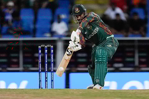 Bangladesh's Litton Das bats against Australia